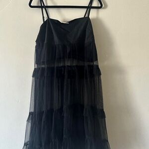 Maeve Black Midi Dress